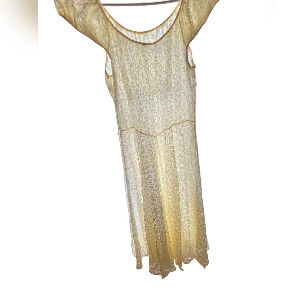 Vtg Fantasy Nightgown Lacey
